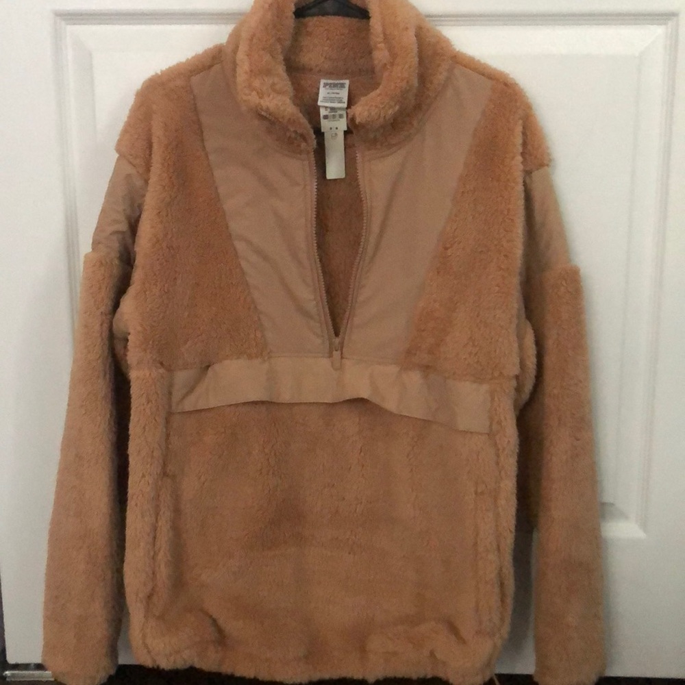 VS pink teddy pullover